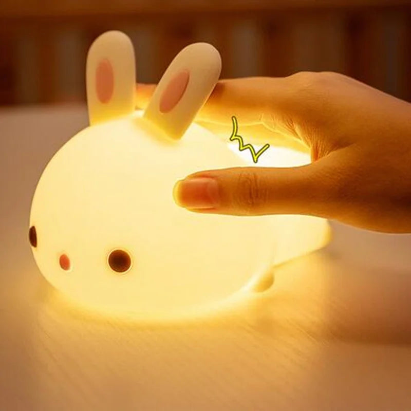 LED Rechargeable Silicone Rabbit Night Light