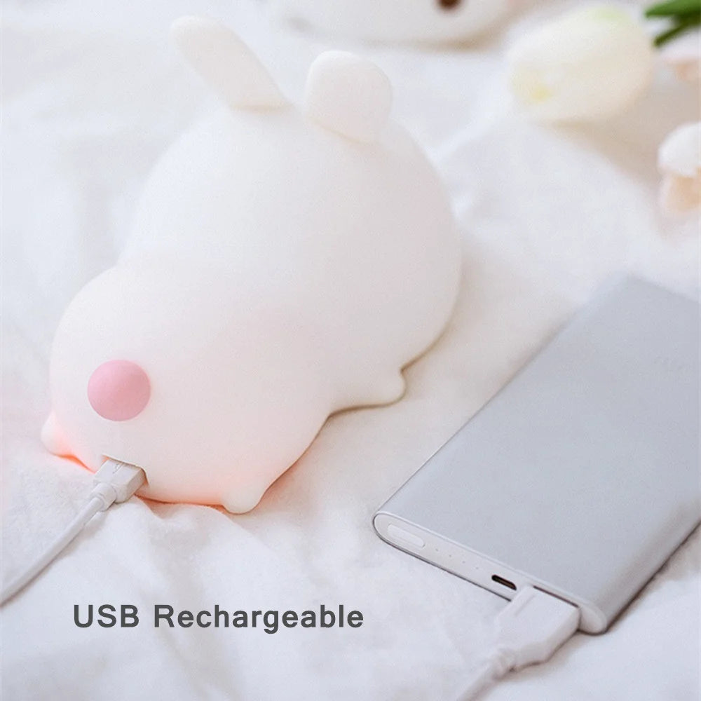 LED Rechargeable Silicone Rabbit Night Light