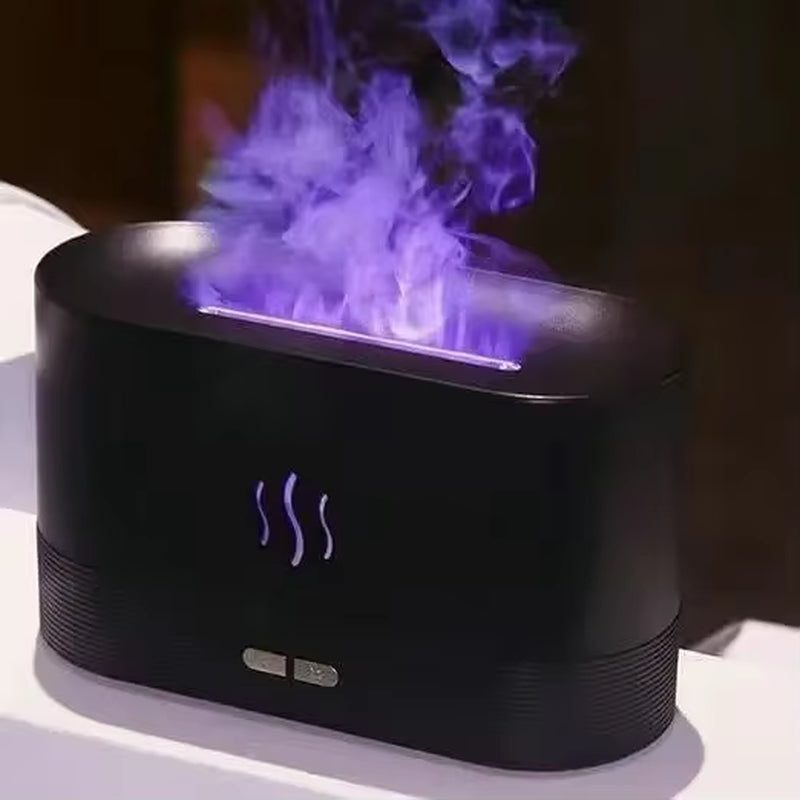 LED Flame Aroma Humidifier – Ultrasonic Essential Oil Diffuser