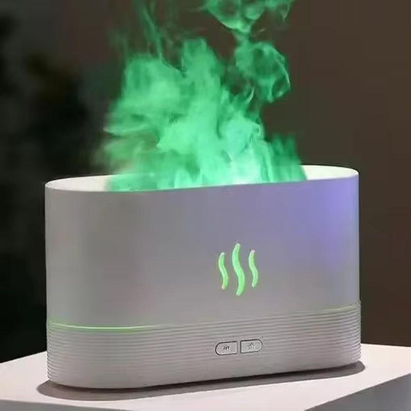 LED Flame Aroma Humidifier – Ultrasonic Essential Oil Diffuser