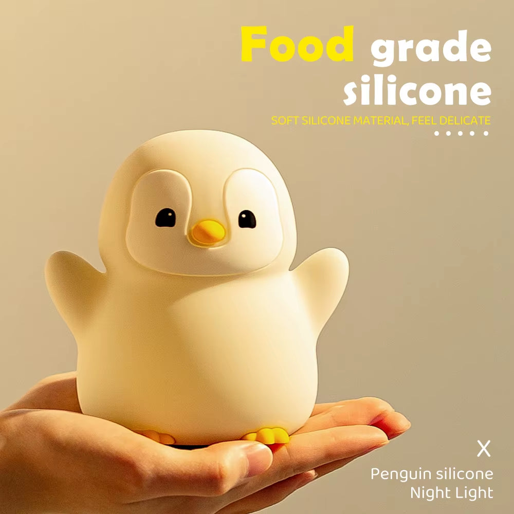 Cute Duck & Capybara Silicone Night Light – Touch Control, Rechargeable