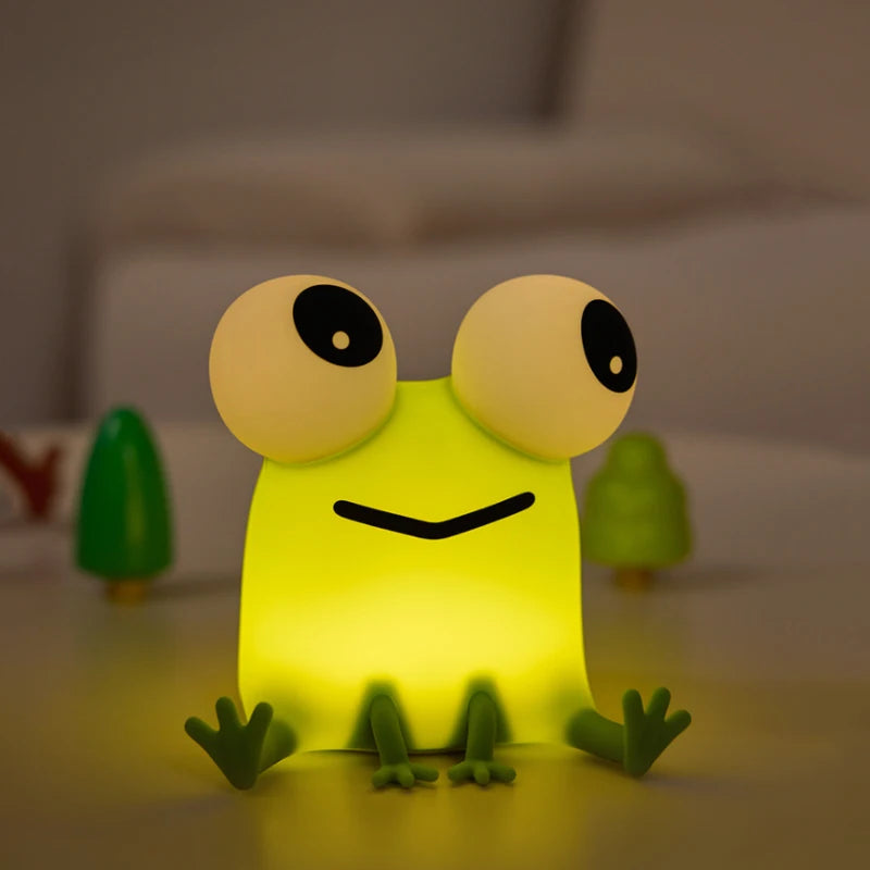 Silicone Night Light - Adorable Fox, Frog, and Duck Designs with Touch Sensor and Rechargeable Features for Nursery and Bedroom Decor