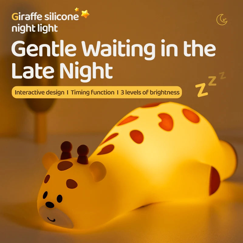 Silicone Night Light - Adorable Fox, Frog, and Duck Designs with Touch Sensor and Rechargeable Features for Nursery and Bedroom Decor