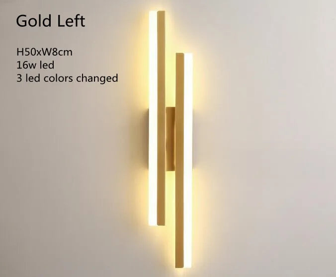 Modern Copper LED Wall Sconce with Acrylic Lampshade
