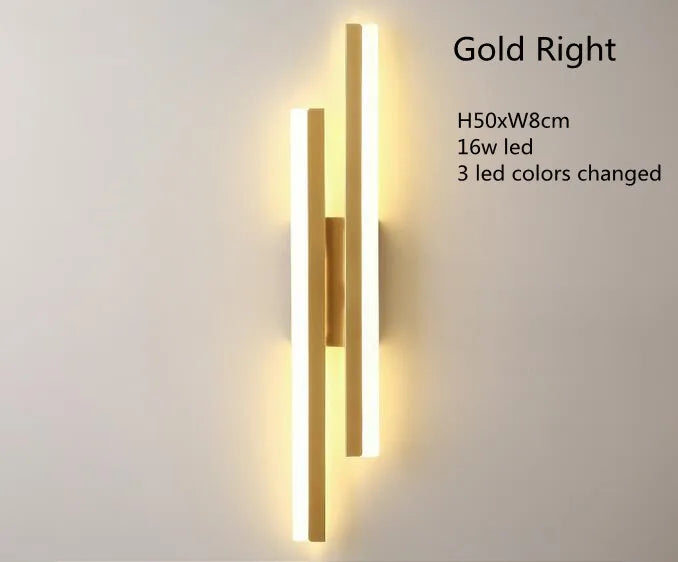 Modern Copper LED Wall Sconce with Acrylic Lampshade