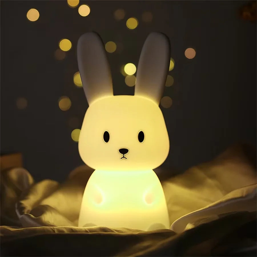 Silicone Night Light - Adorable Fox, Frog, and Duck Designs with Touch Sensor and Rechargeable Features for Nursery and Bedroom Decor