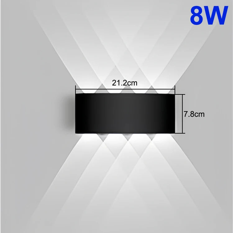 Modern Waterproof Up & Down LED Wall Lamp