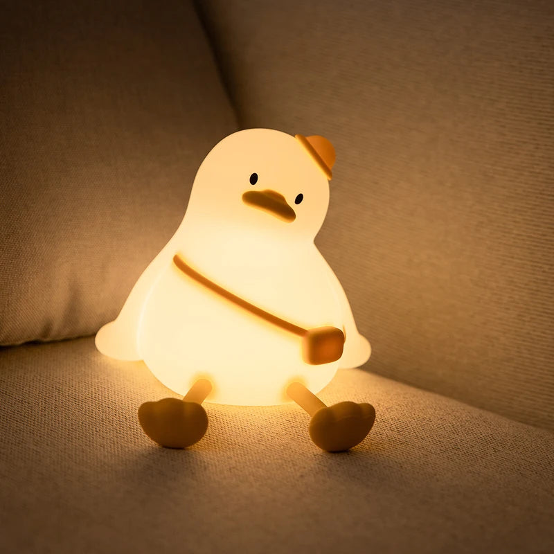 Silicone Night Light - Adorable Fox, Frog, and Duck Designs with Touch Sensor and Rechargeable Features for Nursery and Bedroom Decor
