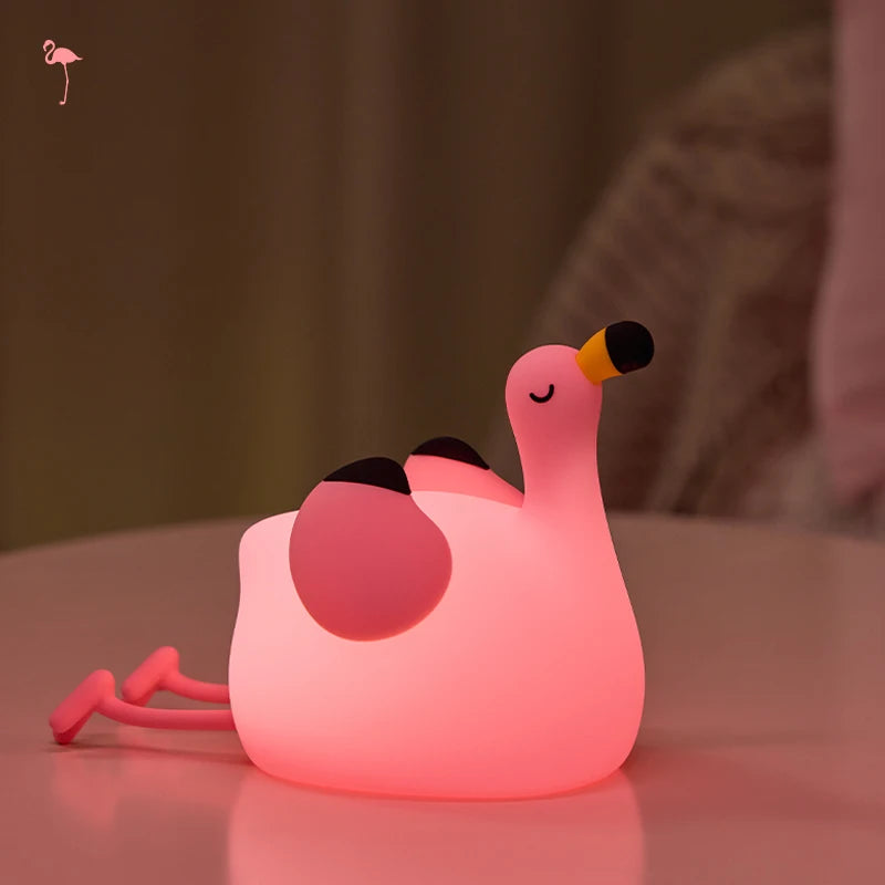 Silicone Night Light - Adorable Fox, Frog, and Duck Designs with Touch Sensor and Rechargeable Features for Nursery and Bedroom Decor
