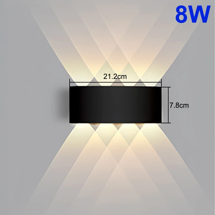 Modern Waterproof Up & Down LED Wall Lamp