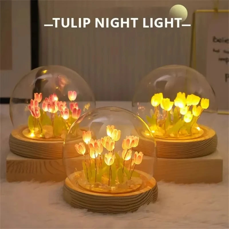 LED DIY Handmade Tulip Night Light Decor
