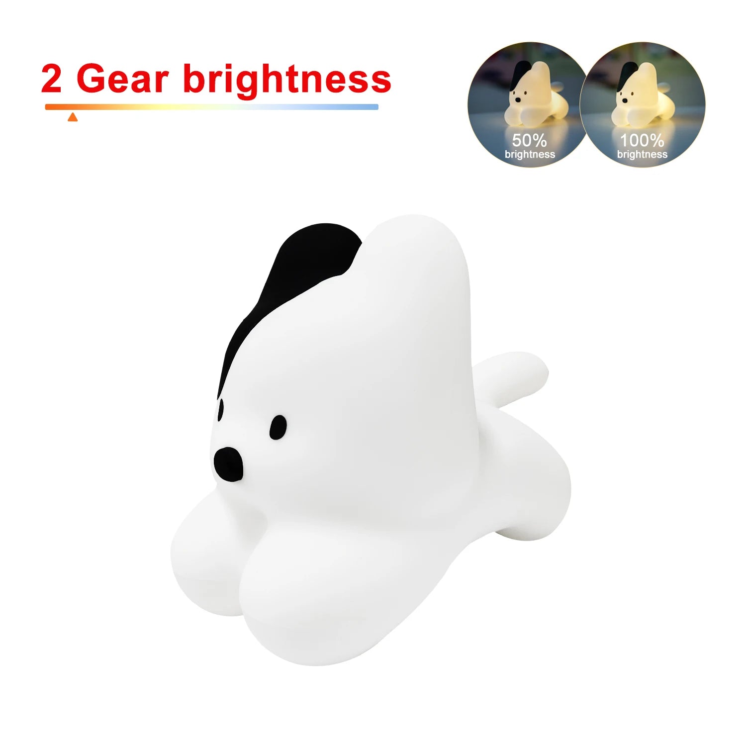 Mini Cat Baby Night Light | 7-Color Touch LED Bedside Lamp