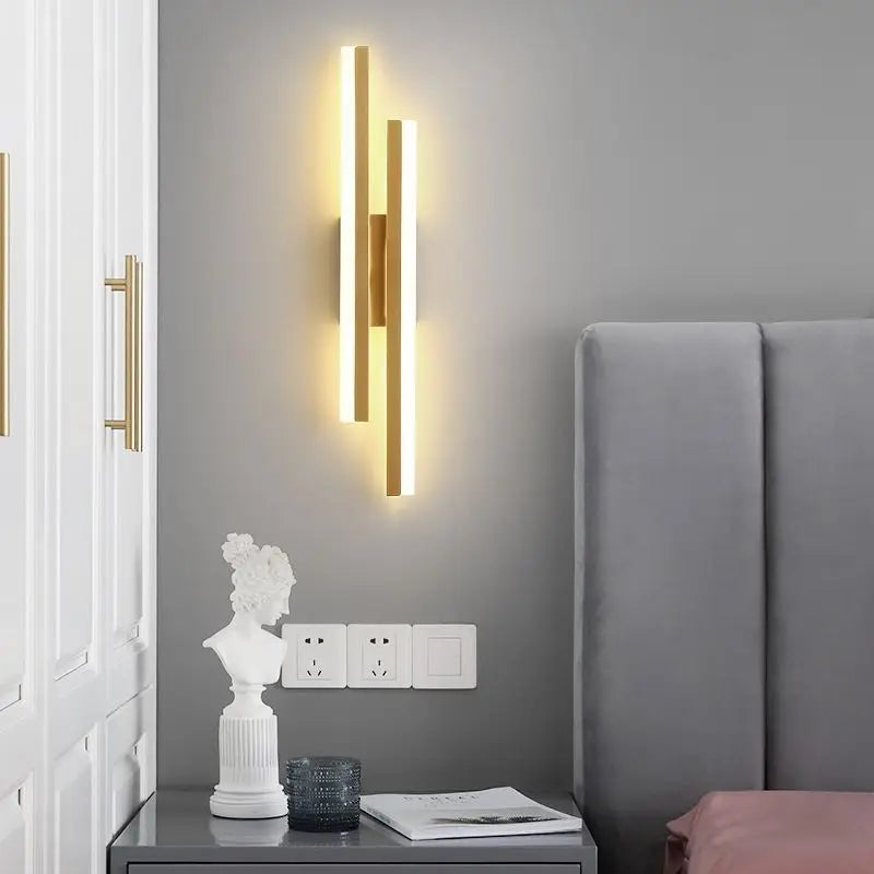 Modern Copper LED Wall Sconce with Acrylic Lampshade