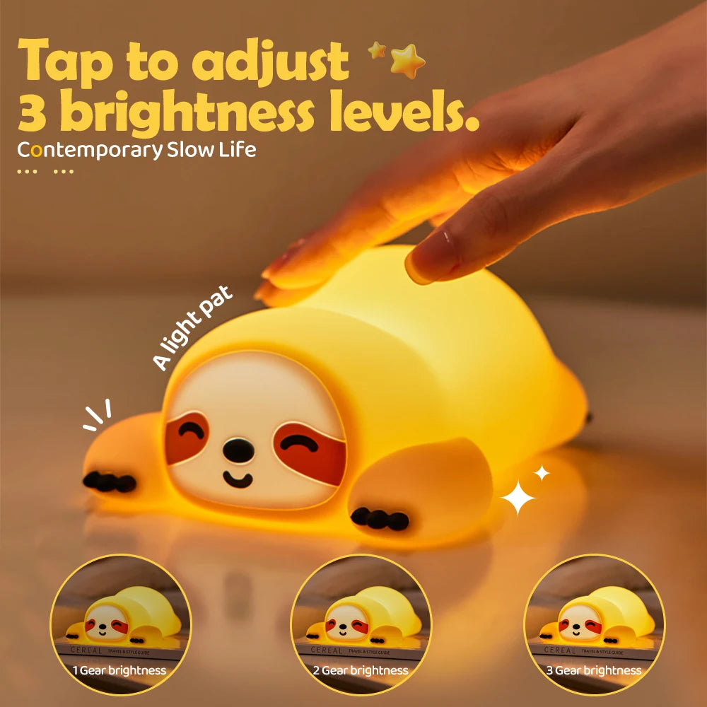 Silicone Night Light - Adorable Fox, Frog, and Duck Designs with Touch Sensor and Rechargeable Features for Nursery and Bedroom Decor