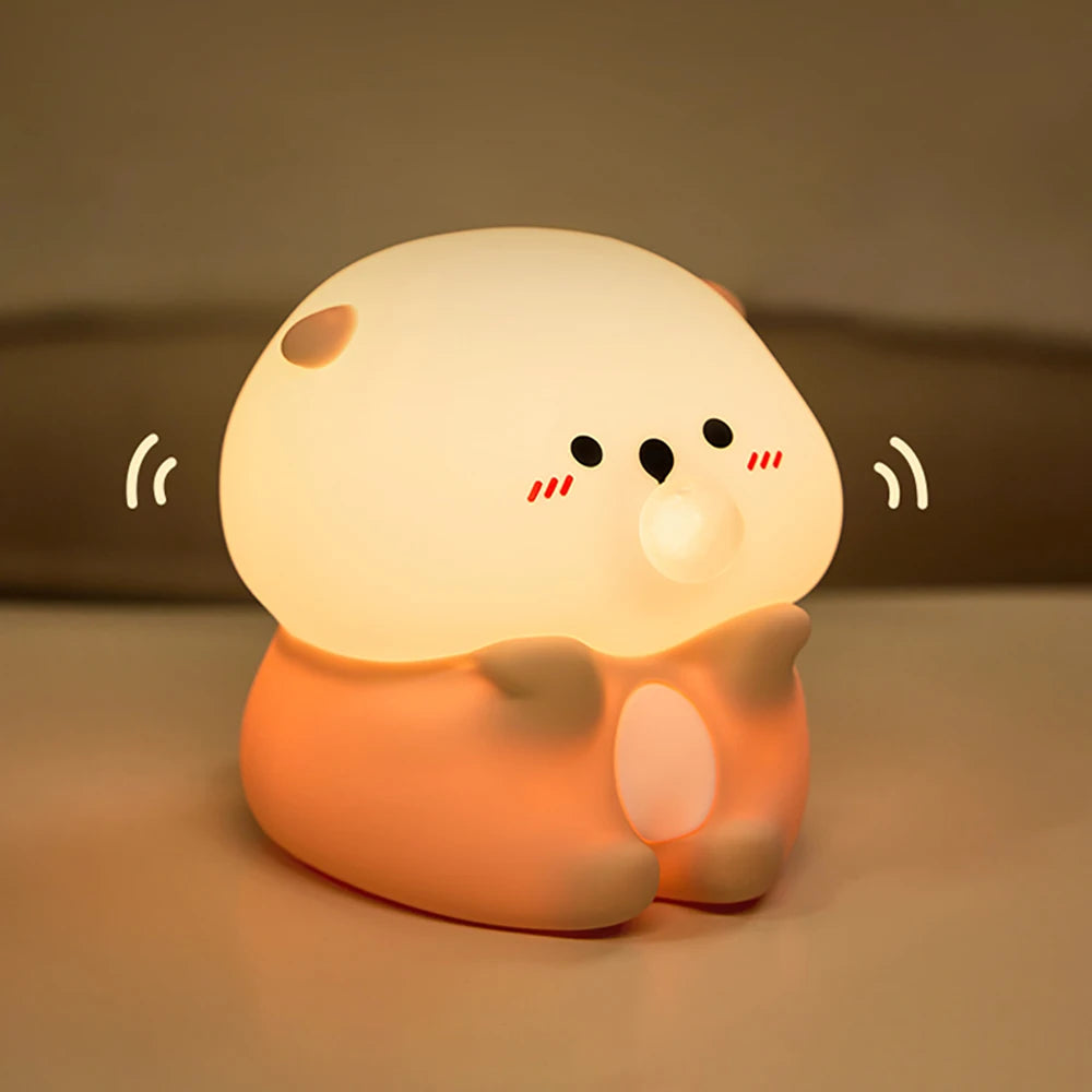 Silicone Night Light - Adorable Fox, Frog, and Duck Designs with Touch Sensor and Rechargeable Features for Nursery and Bedroom Decor