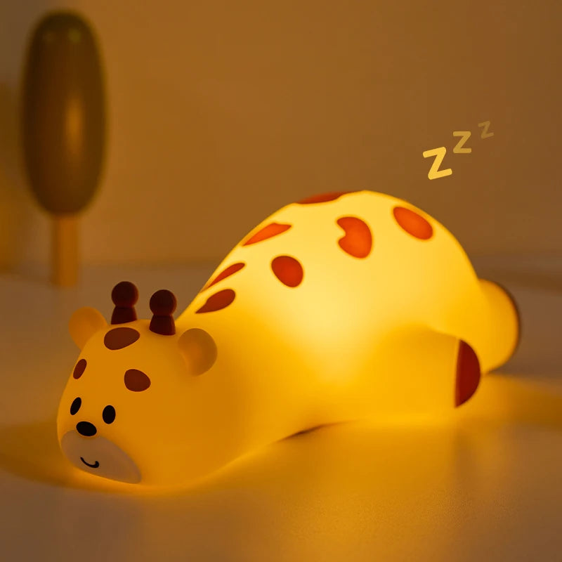Silicone Night Light - Adorable Fox, Frog, and Duck Designs with Touch Sensor and Rechargeable Features for Nursery and Bedroom Decor
