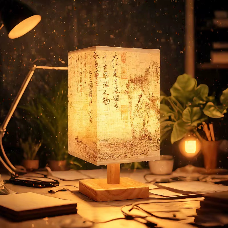 LED Dimmable Table Lamp with Fabric Shade