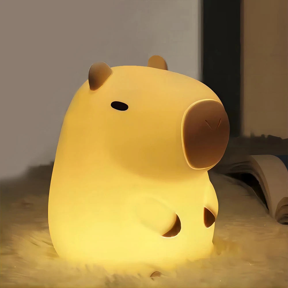Cute Duck & Capybara Silicone Night Light – Touch Control, Rechargeable