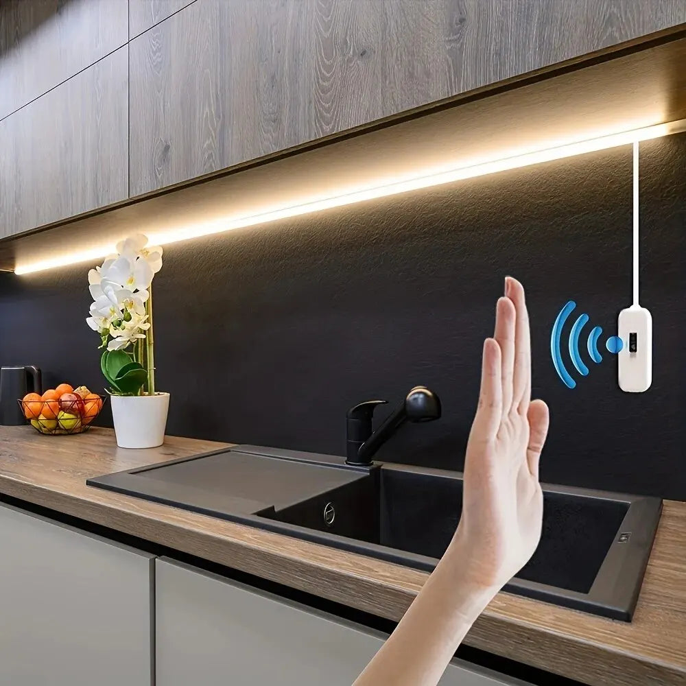 Gesture-Control LED Light Strip 💡 | 1M USB 5V | Dimmable for TV & Room Setup